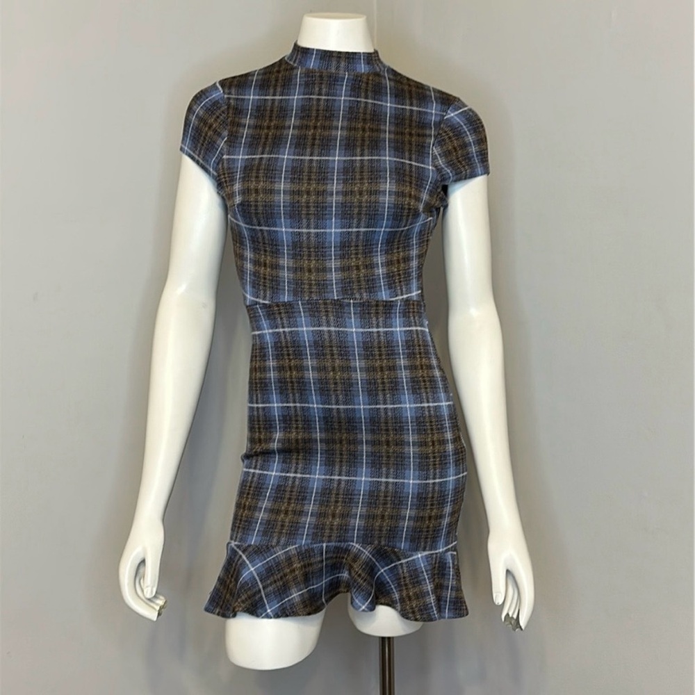 Urban Outfitters Plaid Open Back Dress